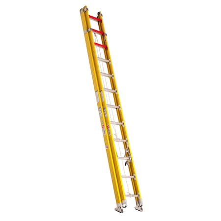 Bauer Ladder Fiberglass Extension Ladder, 375 lb Load Capacity 31424
